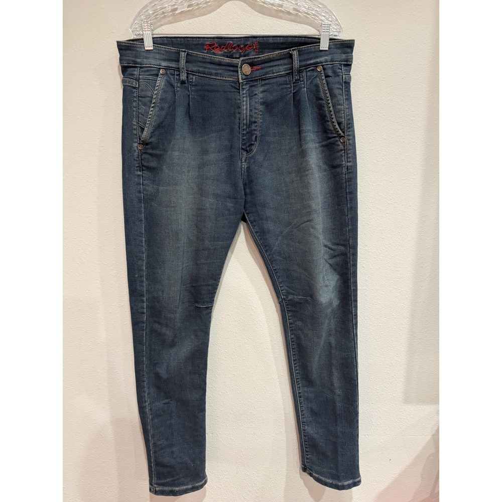 Men's Levi's Red Loop Denim With‎ Plaid Flannel Lining Size 36x34